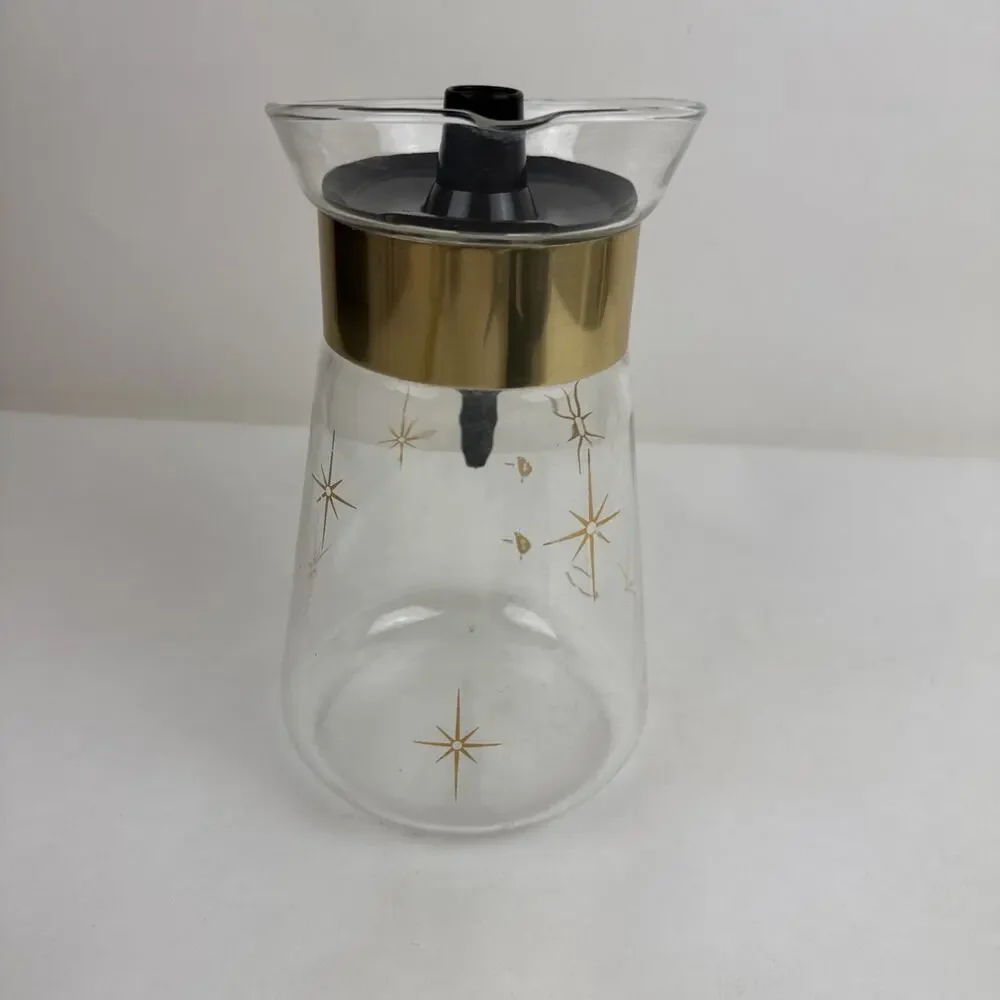 Vintage Corning Ware Atomic Starburst Coffee Carafe Mid Century Modern 6 cup